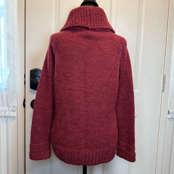 Guide Series, Gander Mountain Red Wool Alpaca Blend Sweater w/Shawl Collar Sz M - Picture 4 of 12